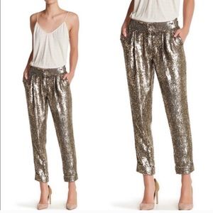 alice and olivia sequin joggers